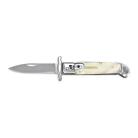 Touch of Destiny Pearl White Swinguard Automatic Lever Lock Stiletto Knife
