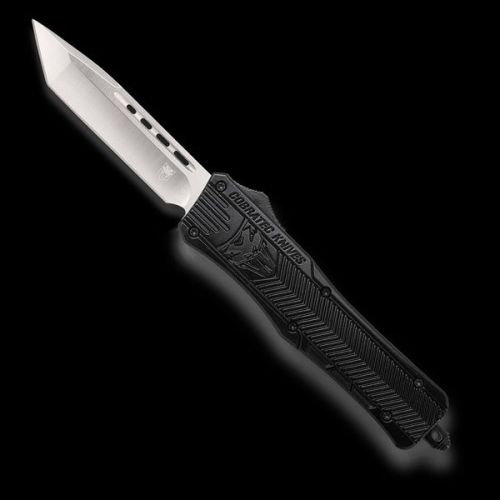 CobraTec CTK-1 D/A OTF Auto, 3.00" D2 Tanto Blade, Aluminum Handle Black