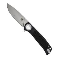 CobraTec EDC Scout Button Lock Folding Knife, 3.12" VG10 Drop Blade, Grivory Scales Handle Black