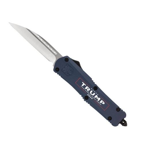 CobraTec FS-3 Blue Trump Auto, 3.00" D2 Wharncliffe Blade, Aluminum Handle