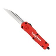 CobraTec FS-3 Trump 2024 D/A OTF Auto, 3.00" D2 Wharncliffe Blade, Aluminum Handle Red
