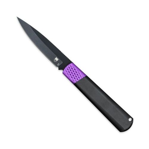 CobraTec Gideon Hidden Release Automatic Knife Black with Purple Bolster