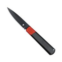 CobraTec Gideon Hidden Release Automatic Knife Black with Red Bolster
