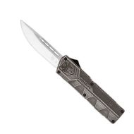 CobraTec Stonewash Lightweight Auto, 3.5" D2 Blade, Aluminum Handle