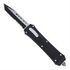 Coffin Black D/A OTF Automatic Knife Tanto Serrated