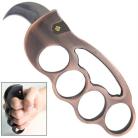 Brass Knuckles Karambit Automatic Knife Copper