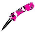 Covert Ops Mini D/A OTF Automatic Knife Ladies Hot Pink Camo Karambit