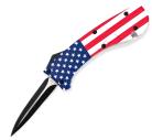 Covert Ops Mini D/A OTF Automatic Knife USA Flag Karambit