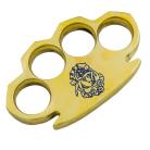 Dalton 10 OZ Real Brass Knuckles Buckle Paperweight - Heavy Duty Lady Luck Blue