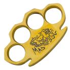 Dalton 10 OZ Real Brass Knuckles Buckle Paperweight - Heavy Duty Mad Dog Blue