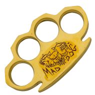 Dalton 10 OZ Real Brass Knuckles Heavy Duty Buckle Paperweight - Mad Dog Red