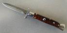 Damascus AKC 9 inch Swinguard Snakewood Bayo Italian Stiletto Automatic Knife