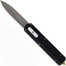 Stretch Black D/A OTF Automatic Knife Damascus Dagger