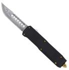 Damascus Ranger D/A OTF Black Automatic Knife Tanto