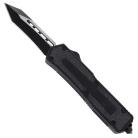 8.5 Inch Titan Black D/A OTF Automatic Knife Black Tanto