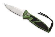 Dark Green Side Opening Automatic Knife Drop Point