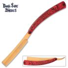 Dark Side Celtic Skulls Red Razor Blade Pocket Knife