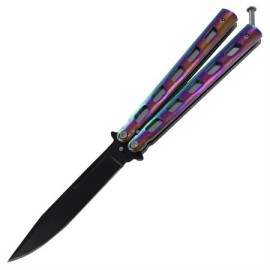 Dark Star Heavy Balisong Titanium Butterfly Knife Black Bayo