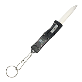 Defender Extreme 5" Mini Key Chain D/A OTF Automatic Knife Skull Pilot