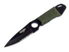 Defender Xtreme 7" Full Tang Neck Knife Black Serrated