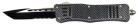 Delta Carbon Fiber D/A OTF Automatic Knife Black Tanto Serrated