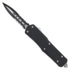 Delta Force Black D/A OTF Automatic Knife Dagger Serrated
