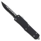 Delta Force Black D/A OTF Automatic Knife Drop Point Serrated