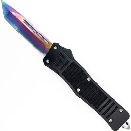 Delta Force Black OTF Automatic Knife Titanium Tanto