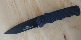 Delta Force Black Side Opening Automatic Knife Black Drop Point