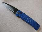 Delta Force Blue Side Opening Automatic Knife Black Drop Point