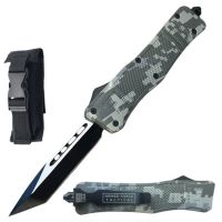 Delta Force Digital Camo D/A OTF Auto Open Pocket Knife Tanto Two Tone