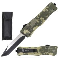 Delta Force Digital Camoflage D/A OTF Automatic Knife Two Tone Tanto
