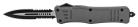 Delta Force Gray D/A OTF Automatic Knife Black Dagger Double Serrated