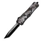 Delta Force OTF Automatic Knife Snakeskin Tanto Serrated