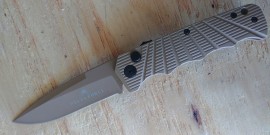Delta Force Tan Side Opening Automatic Knife Sandy Drop Point