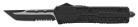 Delta Tango D/A OTF Black Automatic Knife Black Tanto Serrated