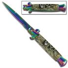 Milano Stiletto Automatic Knife Titanium Realtree Switchblade Knife