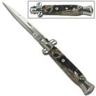 Automatic Milano Stiletto Knife Real Tree Switchblade Knife