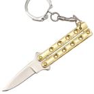 Deuces Butterfly Knife Keychain Golden kb200gd