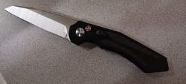 Diablo Automatic Knife Black Satin Plain