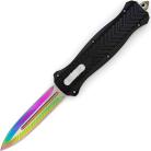 Dominion D/A OTF Automatic Knife Rainbow Damascus Dagger