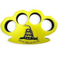 Don't Tread On Me Yellow Brass Knuckles Paper Weight