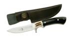 Elk Ridge 8" Hunting Knife Black Wood Stag