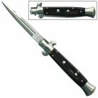 9.5" Black Stiletto Automatic Knife Holes Bayo Switchblade