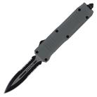 Fallen Angel Gray D/A OTF Automatic Knife Two Tone Dagger Serrated