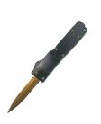 Firecracker 5" Black D/A OTF Automatic Knife Gold Dagger