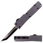 Firecracker 5" Mini D/A OTF Automatic Knife Carbon Fiber Tanto