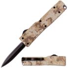 Firecracker 5" Mini D/A OTF Automatic Knife Digital Camo Black Dagger