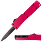 Firecracker Mini D/A OTF Automatic Knife Pink Black Dagger 5"