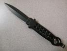 Flat Flipping Black Butterfly Knife Black Dagger